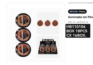 Playboy iluminador perolado box 18 pcs
