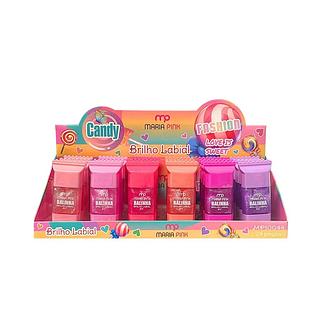 Brilho Labial Balinha Maria Pink MP10044 - Box C/ 24 Unid