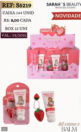 SARAHS BEAUTY KIT MORANGO BOX 12 PÇ