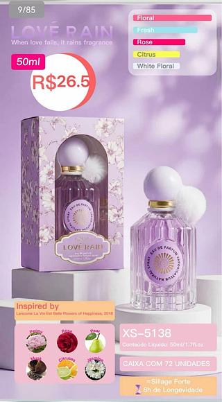 LOVE RAIN PERFUME CX 72 PÇ