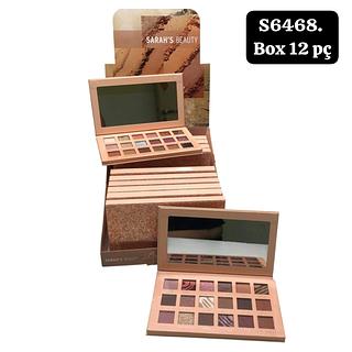 sarahs beauty paleta de sombra 2 cores box 12 pç