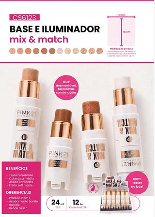 pink21 base iluminadora box 24 pç