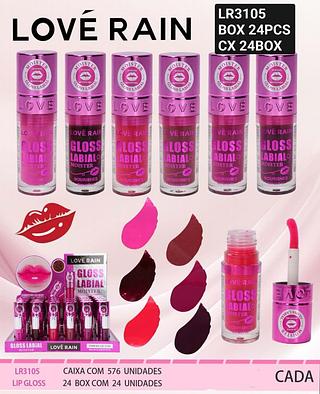 Love rain Lip gloss box 24 pçs