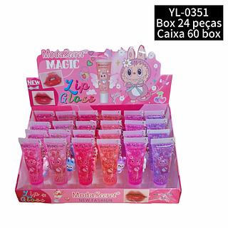 lip gloss labubu box 24 pç