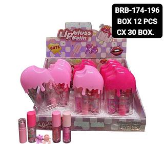 Bobbi Rara Lip Gloss Balm Kit box 12 pçs