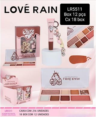 love rain kit maquiagem box 12 pç