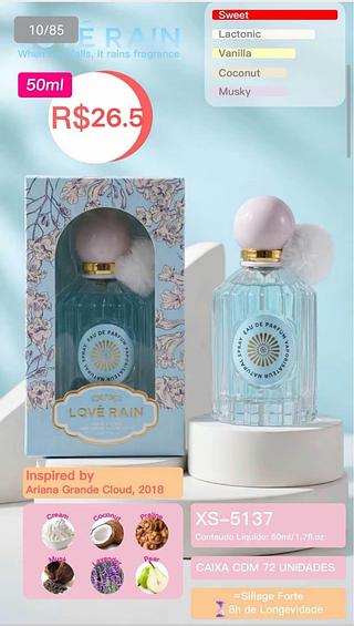 LOVE RAIN PERFUME CX 72 PÇ