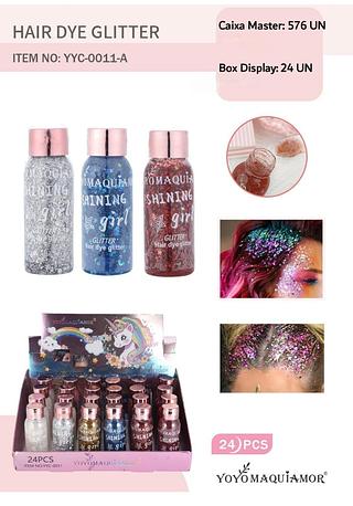 yoyo glitter hair box 24 pc