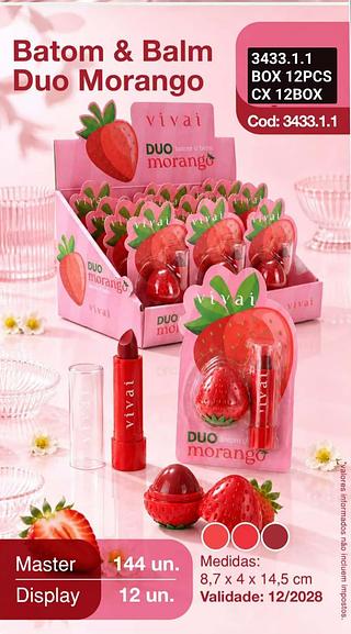 VIVAI DUO MORANGO BOX 12 PÇ