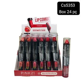 pink 21 batam + batom liquido box 24 pç