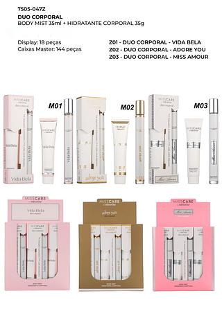 Miss rose duo corporal feminino box 18 pc