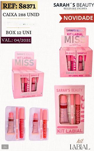 Sarah beauty kit labial box 12ps