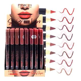 Pink21 - Lapis labial Sexy Lips Kit C/48 Und
