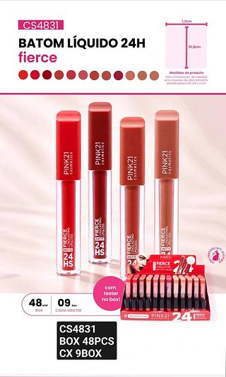 Pink 21 batom líquido box 48pçs
