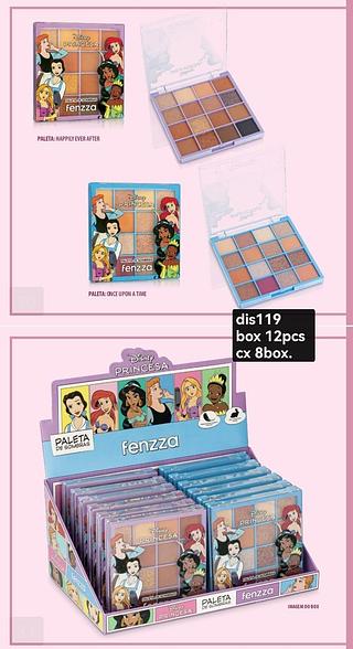 fenzza paleta de sombras box 12 pç