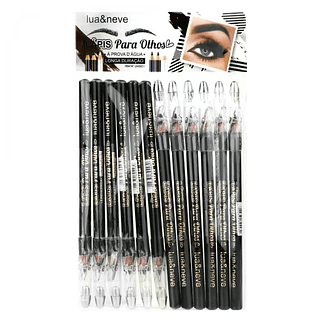 Lua&Neve Lápis Para Olhos Preto Á Prova D'Água Pacote12pç