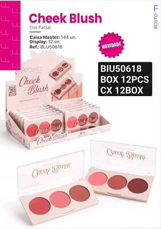 febella paleta de blush box 12 pç