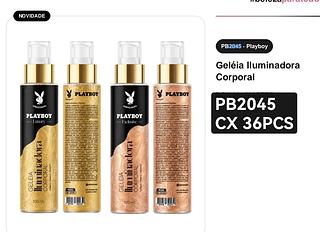Playboy geleia iluminadora corporal cx 36 pc