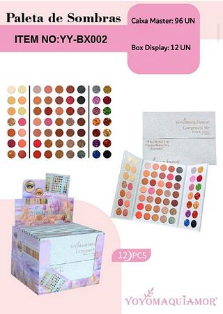 Yoyo paleta de sombras glitter box 12 pçs