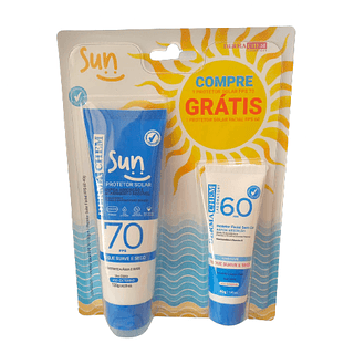 Kit Protetor Solar FPS70 E Protetor Facial - Derma Chem
