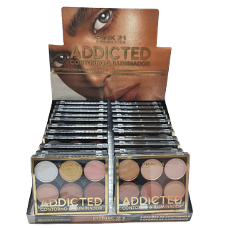 Pink 21 contorno e iluminador BOX 24PÇS