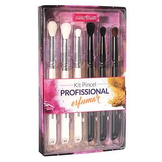 Macrilan Kit Pincel 6 pincéis profissionais para esfumar
