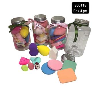 kit pote esponja box 12 pç