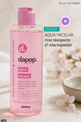 DAPOP AGUA MICELAR ROSA MOSQUETA CX 72 PÇ