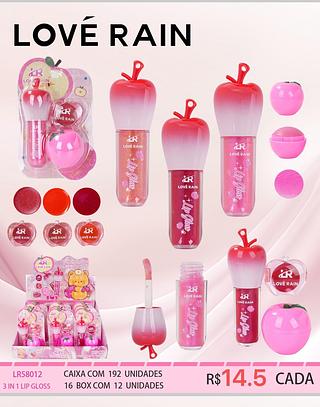 LOVE RAIN LIP GLOSS BOX12 PÇ