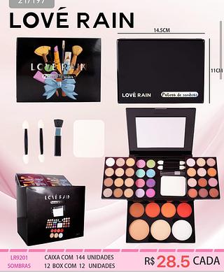 Love rain kit maquiagem box 12 pc