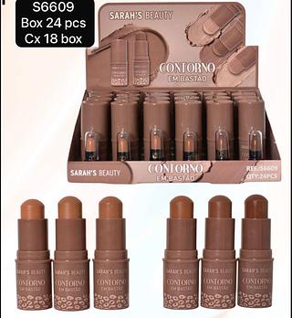 sarah s beauty contorno em bastao box 24 pç