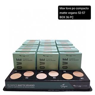 Max Love Pó compacto vegano n52-57 BOX 36PÇS