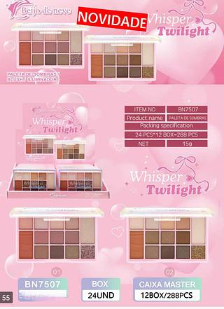 beijo de neve paleta de sombra box 24pç