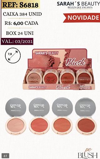 SARAHS BEAUTY BLUSH BOX 24 PÇ