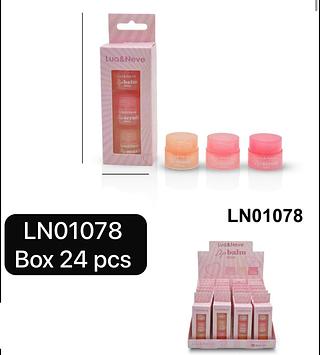 lua e neve lip balm cherry box 24 pç