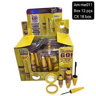 amor e anjo kit mascara de cilios iluminador e deleniador box 12