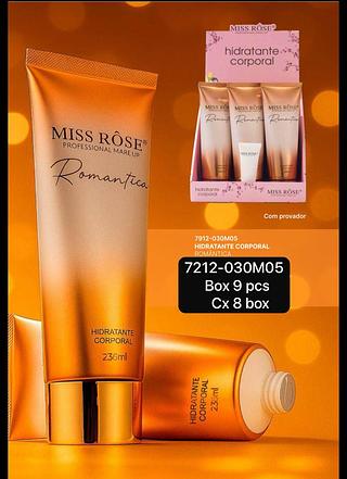 Miss Rose Hidratante Corporal Romantica box 9 pçs