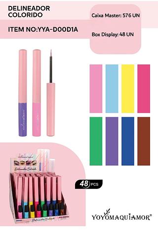 yoyo delineador liquido box 48 pc