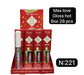 Max Love Gloss Hot Sauce Forte box 28 pçs