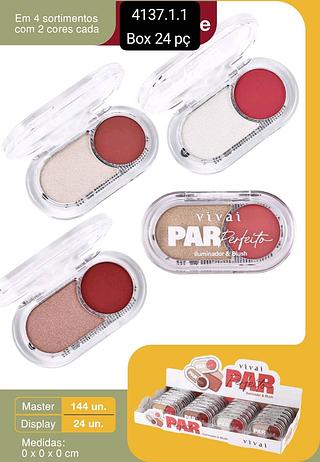 Vivai Iluminador e Blush box 24 pçs