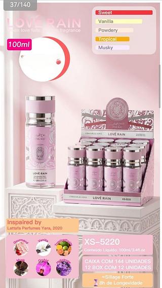 love rain perfume box 12 pç