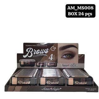 amor e anjo sombra sobranchelha box 24 pç