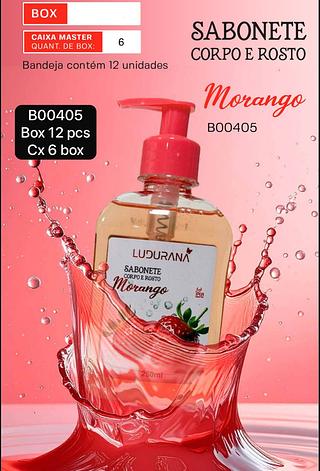 Ludurana Sabonete Corpo e Rosto Morango box 12 pçs