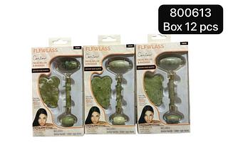 Kit Skin Care Pedra Massageadora e Rolo Massageador box 12 pçs