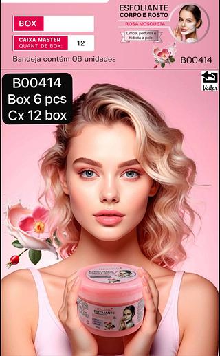 Ludurana Esfoliante Corpo e Rosto Rosa Mosqueta box 6 pçs