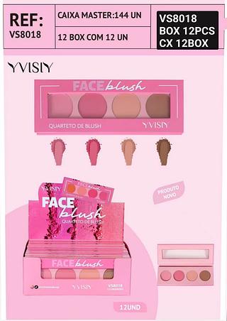 YVISIY PALETA DE BLUSH BOX 12 PÇ