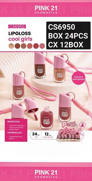 Pink21 Lip gloss box 24 pçs