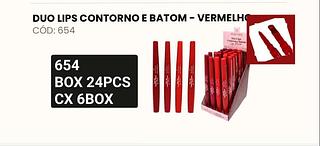 Mia make Lips batom e contorno box 24 pçs
