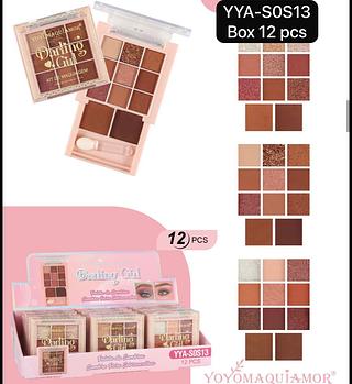 Yoyo Maquiamor Paleta de Sombra para Sobrancelha box 12 pçs