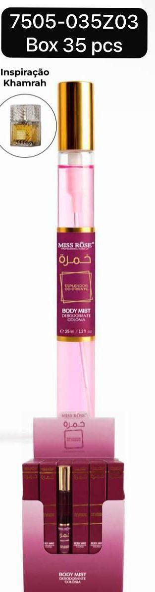 Miss Rose Body Mist ( Inspiração Khamrah) box 35 pçs